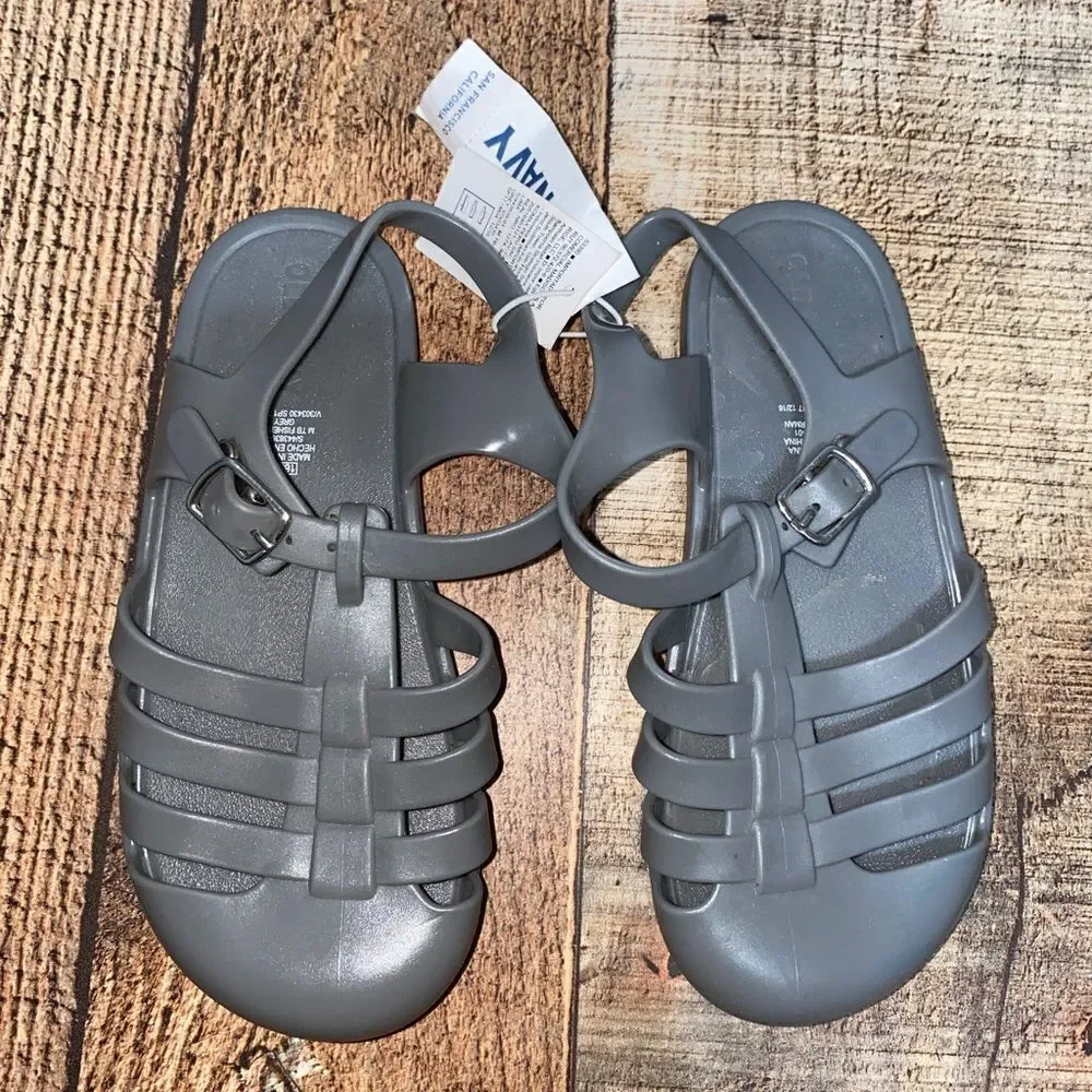 💜 Old navy size 10 gray mary Jane jelly sandals